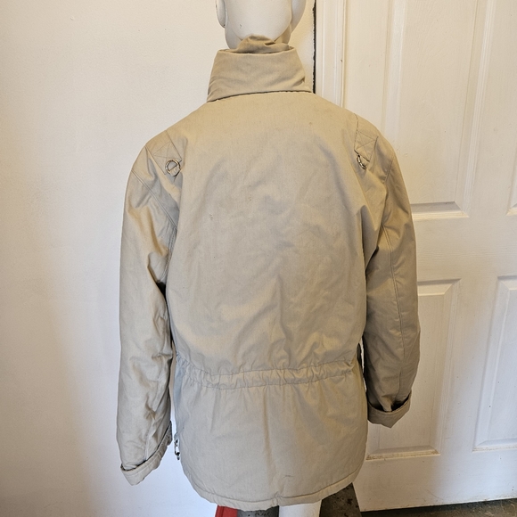 Vintage Saks Fifth Avenue Mighty Mac Out O' Gloucester Beige Zip-Up Coat Sz - Picture 7 of 11